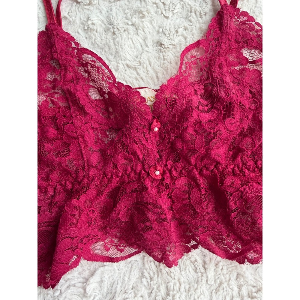 Victoria's Secret Gold Label 90s Vintage Lace‎ Lingerie Set Pink Magenta Small P - Picture 6 of 14